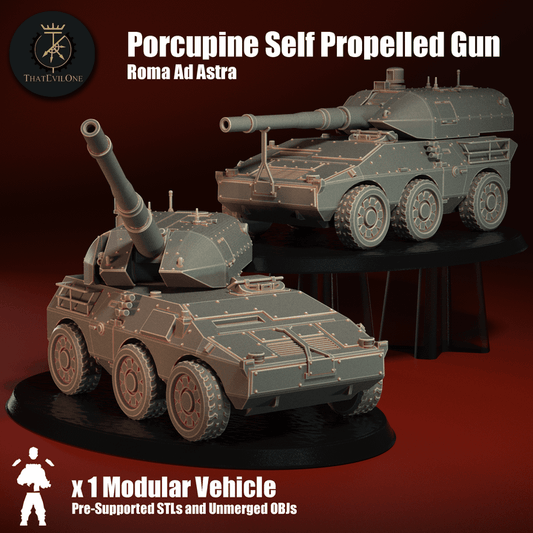 Roma Ad Astra Porcupine Self Propelled Gun - ThatEvilOne - 28mm