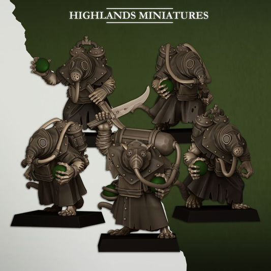 Sewer Vermin - Sewer Poison Carriers - Highlands Miniatures