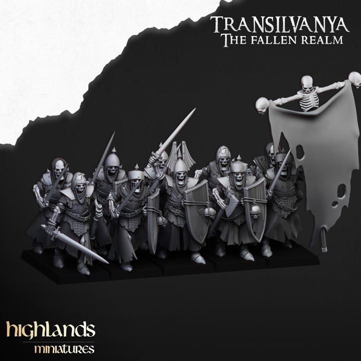 Transilvanya - Skeletal Guard - Highlands Miniatures