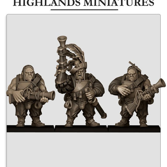 Sunland - Sunland Ogres with Blunderbuss - Highlands Miniatures