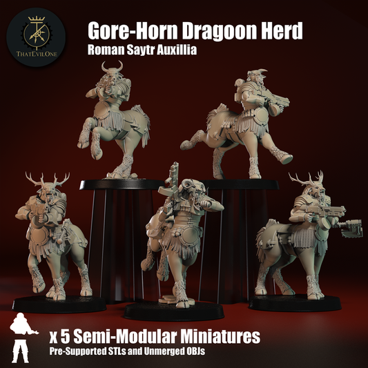 Roman Saytr Auxilia Gore-Horn Dragoons - ThatEvilOne - 28mm