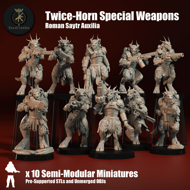 Roman Saytr Auxilia Twice-Horn Special Weapons - ThatEvilOne - 28mm