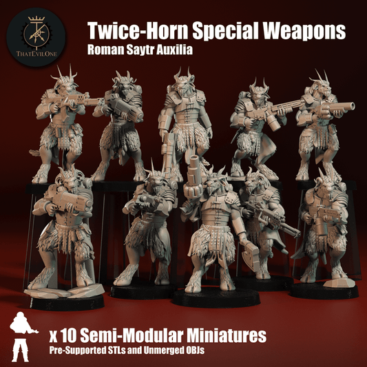 Roman Saytr Auxilia Twice-Horn Special Weapons - ThatEvilOne - 28mm