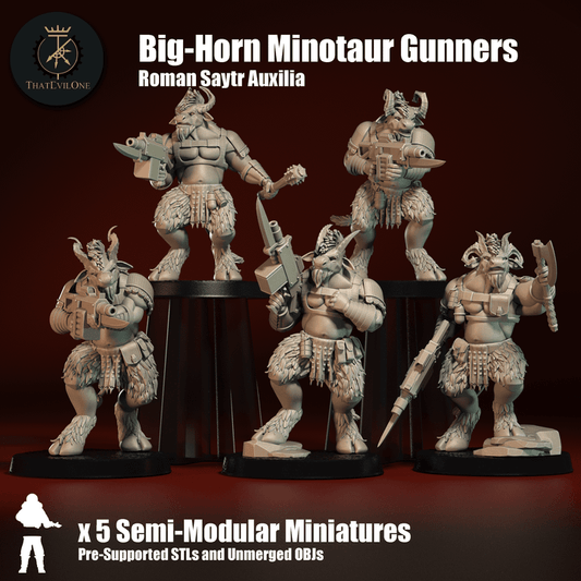 Roman Saytr Auxilia Big-Horn Minotaur Gunners - ThatEvilOne - 28mm