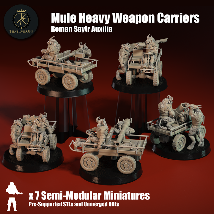 Roman Saytr Auxilia Full-Horn Heavy Weapon Carrier - ThatEvilOne - 28mm