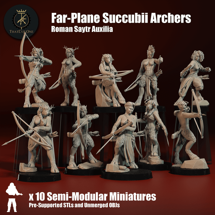 Roman Saytr Auxilia Far-Plane Succubii Archers - ThatEvilOne - 28mm