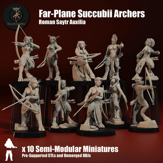 Roman Saytr Auxilia Far-Plane Succubii Archers - ThatEvilOne - 28mm