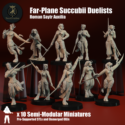 Roman Saytr Auxilia Far-Plane Sucubii Duelists - ThatEvilOne - 28mm