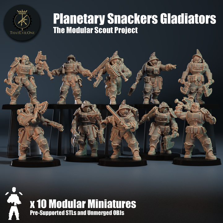 The Modular Scout Project Planetary Snackers Gladiators - ThatEvilOne - 28mm