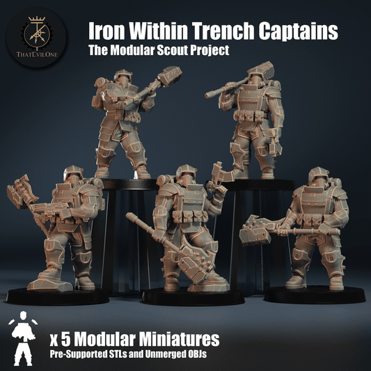 The Modular Scout Project Iron Within Trench Captain - ThatEvilOne - 28mm