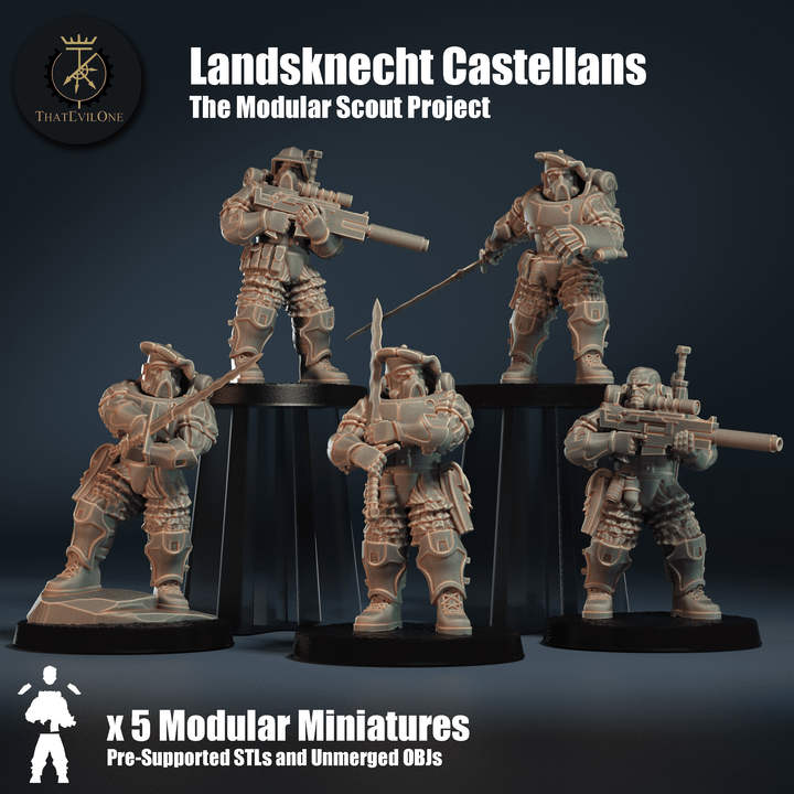 The Modular Scout Project Landsknecht Castellans - ThatEvilOne - 28mm
