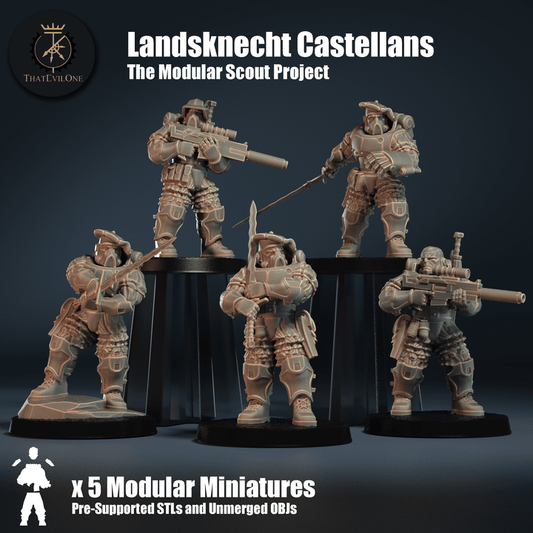 The Modular Scout Project Landsknecht Castellans - ThatEvilOne - 28mm