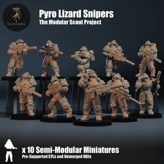 Modular Scout Pyro Lizard Snipers - ThatEvilOne  - 28mm