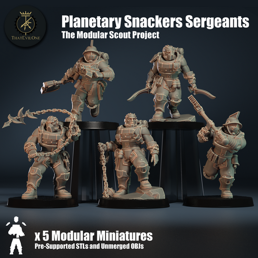 The Modular Scout Project Planetary Snackers Sergeants - ThatEvilOne - 28mm