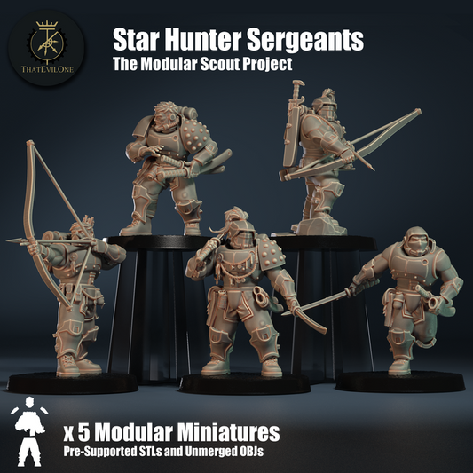 The Modular Scout Project Star Hunter Sergeants - ThatEvilOne - 28mm