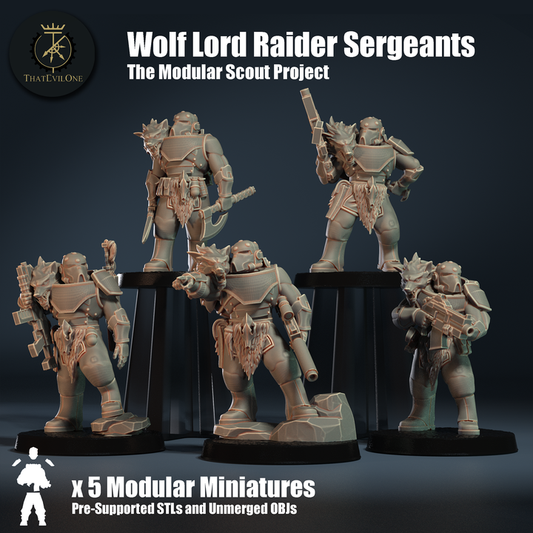 The Modular Scout Projet Wolf Lord Sergeants - ThatEvilOne - 28mm