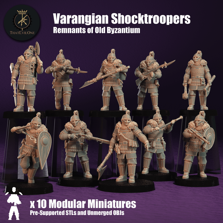 Remnants of Old Byzantium Varangian Shocktroopers - ThatEvilOne - 28mm