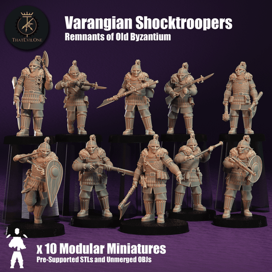 Remnants of Old Byzantium Varangian Shocktroopers - ThatEvilOne - 28mm