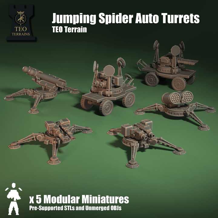 TEO Terrains - Jumping Spider Auto Turrets - ThatEvilOne - 28mm