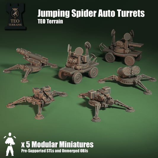TEO Terrains - Jumping Spider Auto Turrets - ThatEvilOne - 28mm