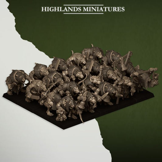 Sewer Vermin - Vermin Acolytes - Highlands Miniatures