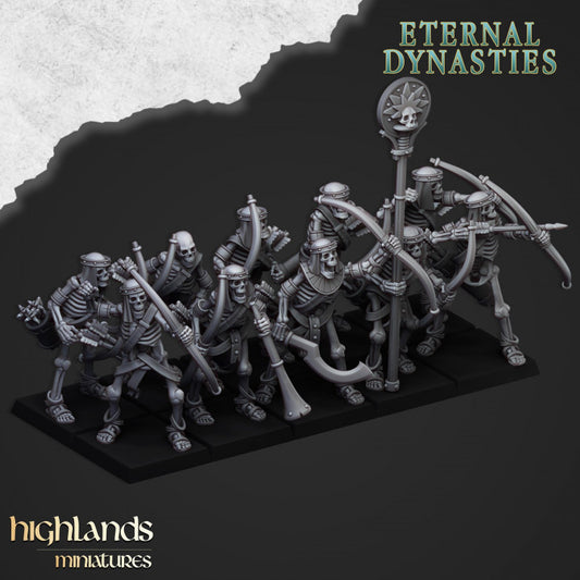 Eternal Dynasties - Ancient Skeletons with Bows - Highlands Miniatures