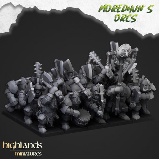Orcs and Goblins - Armoured Orcs - Highlands Miniatures