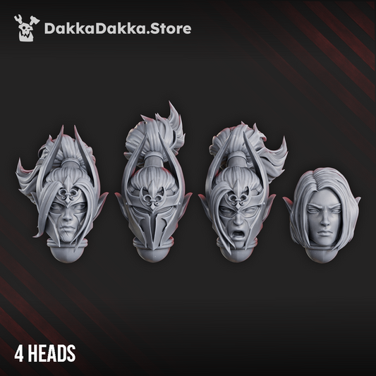 Silver Moon Daughters Fantasy - Heads - Bits - Dakkadakka