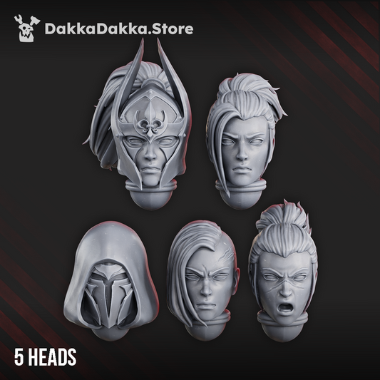Lunar Angels Heads - Heads - Bits - Dakkadakka