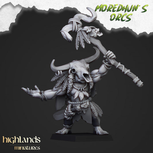 Orcs and Goblins - Cave Orc Shaman - Highlands Miniatures