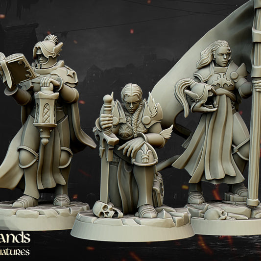 Gallia - Warriors of the Lady Command Group - Highlands Miniatures