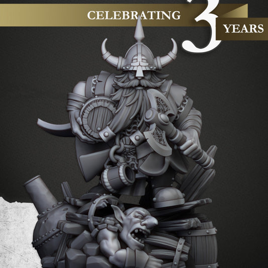 Dwarfs, Sons of Ymir - Dwarf Brewmaster - Highlands Miniatures