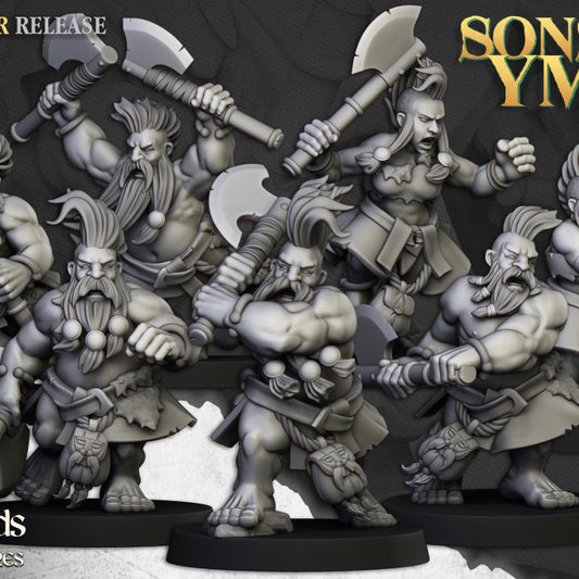 Dwarfs, Sons of Ymir - Dwarf Deathseekers - Highlands Miniatures