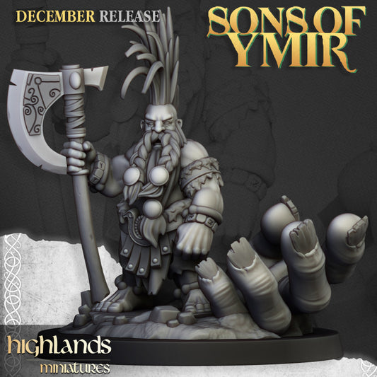 Dwarfs, Sons of Ymir - Dwarf Giantseeker - Highlands Miniatures