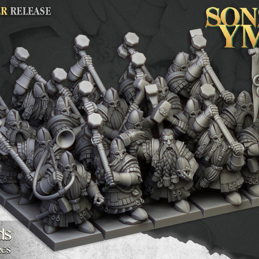 Dwarfs, Sons of Ymir - Dwarf Crossbowmen Unit - Highlands Miniatures