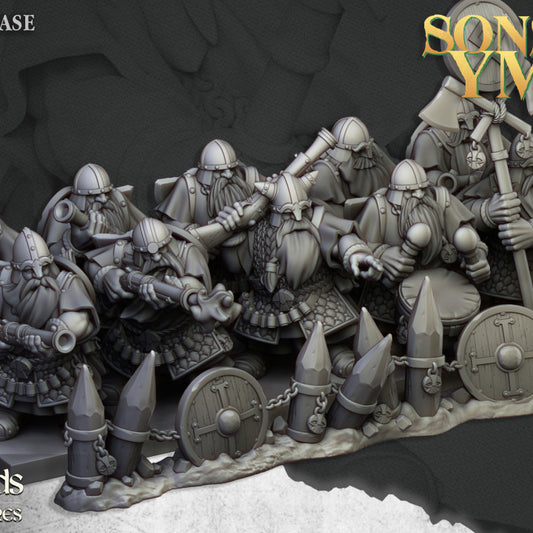 Dwarfs, Sons of Ymir - Dwarfs Marksmen Unit - Highlands Miniatures