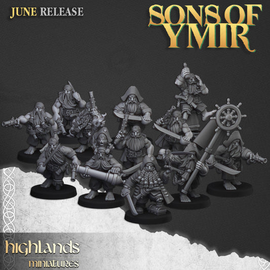 Dwarfs, Sons of Ymir - Dwarf Pirates - Highlands Miniatures