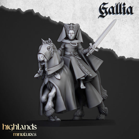 Gallia - Damsel of Gallia on Horse - Highlands Miniatures