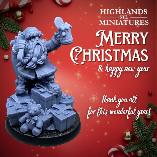 Dwarfs, Sons of Ymir - Christmas Santa Dwarf - Highlands Miniatures