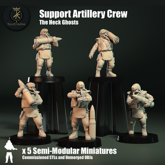 The Heck Ghosts Support Artillery Crew  - ThatEvilOne - 28mm
