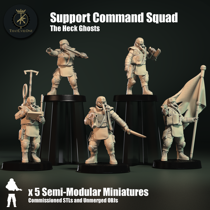 The Heck Ghosts Support Command Squad  - ThatEvilOne - 28mm