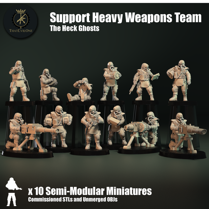 The Heck Ghosts Support Heavy Weapons Teams  - ThatEvilOne - 28mm