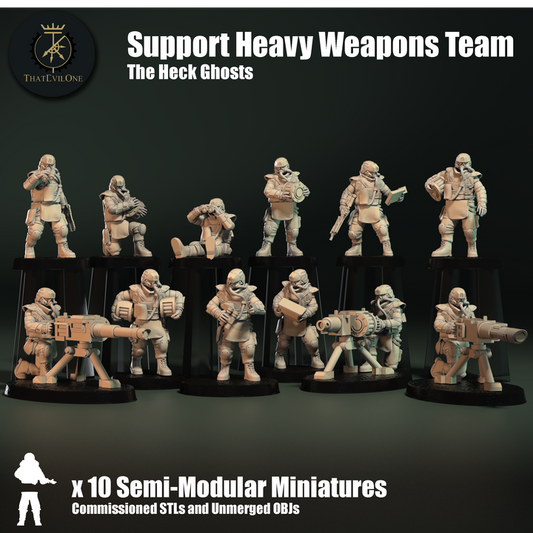 The Heck Ghosts Support Heavy Weapons Teams  - ThatEvilOne - 28mm