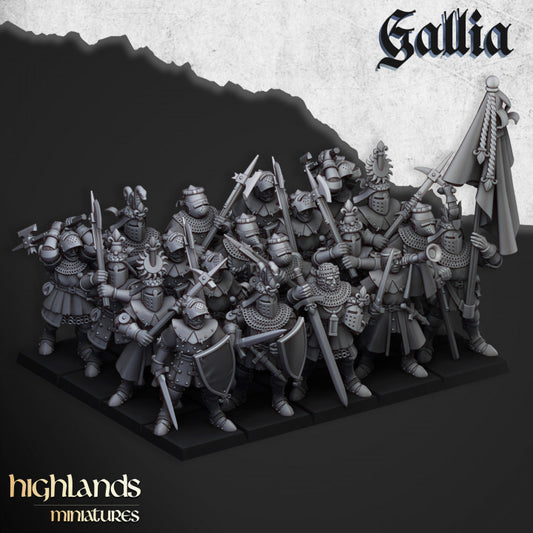 Gallia - Knights of Gallia on Foot - Highlands Miniatures