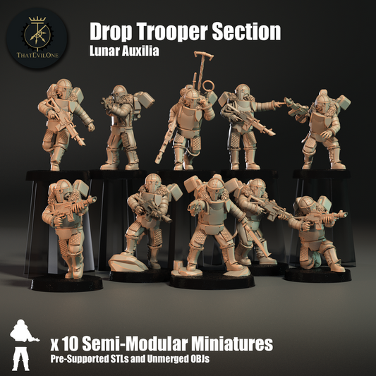 Lunar Auxilia Modular Drop Troops Section - ThatEvilOne - 28mm