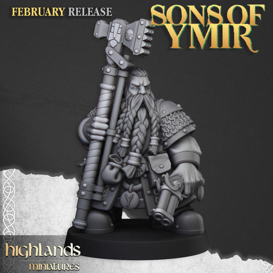 Dwarfs, Sons of Ymir - Dwarf Engineers - Highlands Miniatures