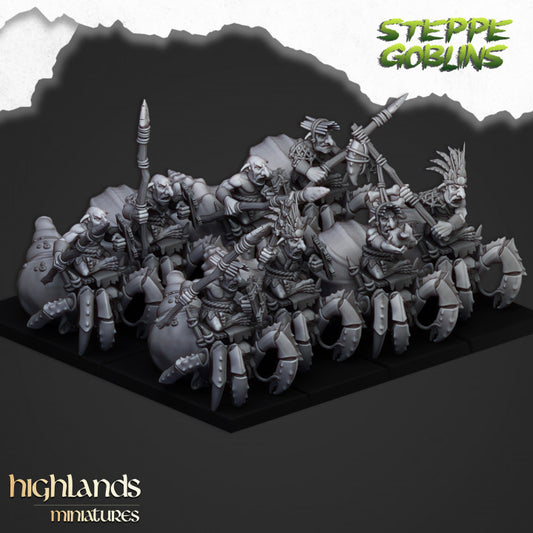 Orcs and Goblins - Mounted Coast Goblins - Highlands Miniatures