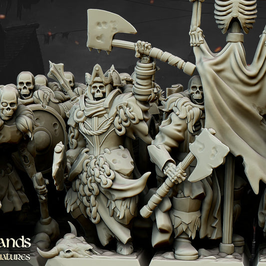 Transilvanya - Undead Blackwatch Command Group - Highlands Miniatures