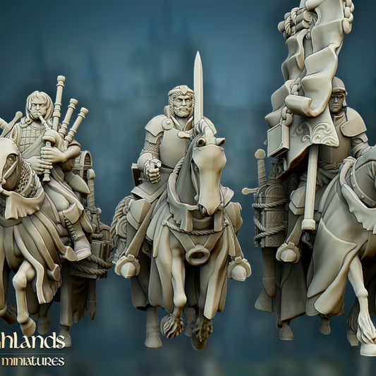 Sunland - Questing Knights Command Group - Highlands Miniatures