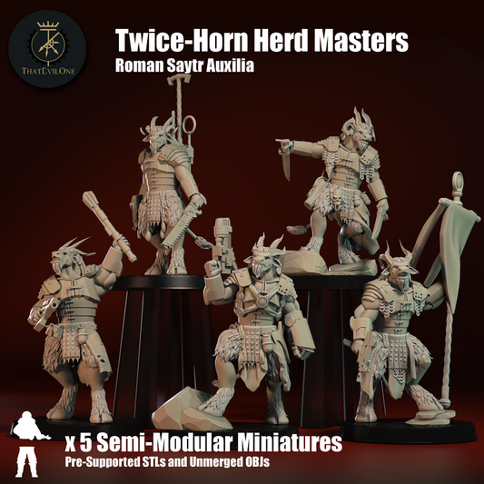 Roman Saytr Auxilia Twice-Horn Herd Masters - ThatEvilOne - 28mm
